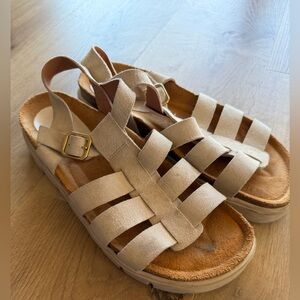 MTNG Beige Strappy Sandals